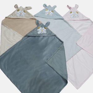 پتو دورپیچ مخمل خرس قلبی برجسته