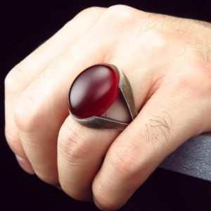 انگشتر نقره عقیق کرزی