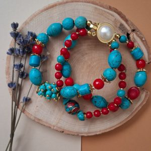 دستبند فیروزه تبتی