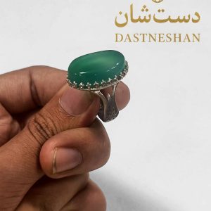 انگشتر نقره عقیق سبز